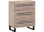 Vidaxl Credenza 2 Pezzi 60X34X75 Cm Legno Massiccio Mango