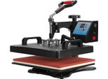 Tolletour 8 In 1 Pressa Per Trasferimento 30 X 38 Cm Pressa Termica 1250W Pressa Per Camicie Multifunzione Max. 250 °C Pressa Per Magliette Pressa Per Tazze Display Lcd Nero