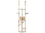 Albero Per Gatti Da Pavimento A Soffitto, 5 Livelli, Struttura Robusta , AMT0119BG-HW