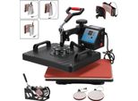 Jopassy 8 In 1 Pressa Di Trasferimento Heatpress Macchina Di Trasferimento T-Shirt Pressa Mug Press Display Lcd Max. 250 °C Nero 1250W