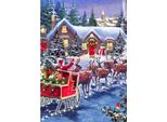 Puzzle Bluebird Motivo Natalizio Babbo Natale E Slitta - Puzzle Da 1000 Pezzi