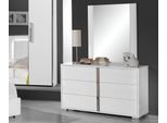 Set Cassettiera Specchio Cassettiere Moderne Legno Design 2 Pezzi Cameretta Nuova