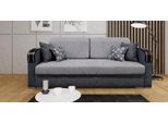 Divano Design 3 Posti Imbottitura Mobili Grigio Tessile Legno Mobili Divano Letto Nuovo
