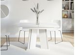 Tavolo Da Cucina Allungabile 120X80 Cm Ferdek 1 - Cemento / Bianco Lucido