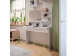 Vicco Tavolo Da Toeletta Azur, 120 Cm Con Ripiano A Specchio, Bianco/Bianco Lucido