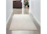 Tappeto Shaggy A Pelo Alto Lavabile Antiscivolo Color Crema Dimensioni - 80 X 300 Cm