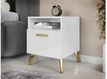 Comodino Tantes - Bianco / Bianco Lucido
