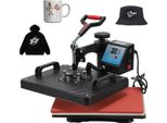 Clanmacy 8 In 1 38X30Cm Transfer Press Pressa Termica 1400W T-Shirt Press Pressa Termica Stampa Tessile
