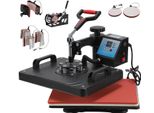 Tolletour 8 In 1 Transfer Press Pressa Termica 38X30Cm Pressa Termica 1400W T-Shirt Press Stampa Tessile