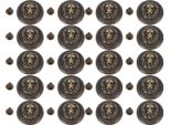 20 Set Di Rivetti A Forma Di Leone Diametro 24 Mm Pomolo Decorativo Vintage In Lega Di Zinco Con Viti Da 7 Mm Bronzo Antico