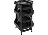 Carrello Da Salotto, Struttura Robusta, Ampio Spazio Di Archiviazione, Nero