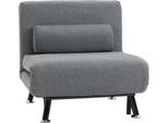 Fortuna Lai Poltrona Letto Poltrona Pieghevole Con Funzione Letto, Schienale Regolabile, Grigio Scuro