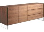 Credenza Angel Cerdá In Noce E Vetro Temperato 3086