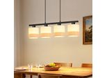 Zmh Lampada A Sospensione A 4 Fiamme Lampada A Sospensione Per Tavolo Da Pranzo Lampada Da Tavolo Da Pranzo In Tessuto Lampada A Sospensione E27 Lampada A Sospensione Regolabile In Altezza Per Sala Da Pranzo Lampada A Sospensione Per Cucina