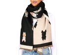 Sciarpa Da Donna Brubaker Cashmirillo - Bulldog Francese - 70 X 200 Cm - Calda E Accogliente - Sciarpa Da Donna Per L'autunno E L'inverno, Nero