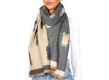Sciarpa Da Donna Brubaker Cashmirillo - Bulldog Francese - 70 X 200 Cm - Calda E Accogliente - Sciarpa Da Donna Per L'autunno E L'inverno, Grigio