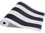 Succebuy Carta Da Parati Autoadesiva, 45 Cm X 15 M, Pellicola Murale, Pellicola Adesiva Bianca Con Strisce Nere, Rotolo In Vinile Idrorepellente Per Decorare Camere Da Letto, Cucine, Uffici E Bagni