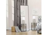 Unboxg 77 X 177 Cm Specchio Da Appoggio, Nero Specchio Grande Da Pavimento, Specchio Da Appoggio, Contro Parete Per Camera Da Letto, Specchio Con Cornice Sottile Da Rivestimento E Da Parete, Nero