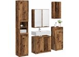 Syfax™ Set Di Mobili Per Il Bagno Con Cassetto 5 Pcs Legno Vecchio