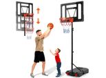 Fch Canestro 155-210Cm Regolabile In Altezza， Canestro Con Supporto， Sistema Di Basket Portatile， Per Bambini， Per Uso Interno Ed Esterno