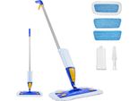 Succebuy Mop Spray Per Pavimenti Con 3 Mop Pad Lavabili E Riutilizzabili, Mop Con Serbatoio Dell'acqua Ricaricabile Da 800 Ml E Funzione Spray Per La Pulizia Di Pavimenti Piastrellati, Vinilici E In Legno