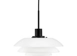 Lampada A Sospensione Led, Lampada A Sospensione, Lampada A Soffitto A Sospensione, Lampada A Sospensione Per Tavolo Da Pranzo, Lampada A Sospensione Per Soggiorno, Design Scandinavo, DL31 Opale/Nero