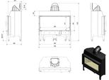 Inserto Per Caminetto In Acciaio Kratki Nadia 14 Kw Ø 200 Con Molla Della Porta