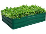 Aiuola Rialzata In Acciaio Per Ortaggi, Erbe Aromatiche, Fiori 120X90X30,5 Cm