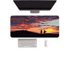 Inf Tappetino Per Mouse E Tastiera Con Paesaggio Al Tramonto, Antiscivolo Piccolo