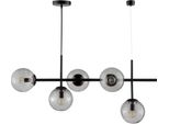 Lampada A Sospensione Led, Lampada A Sospensione, Lampada A Soffitto A Sospensione, Lampada A Sospensione Per Tavolo Da Pranzo, Lampada A Sospensione Per Soggiorno, Design Scandinavo, Como Vetro/Nero