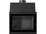 Inserto Camino Ad Acqua Kratki Zuzia Deco 12 Kw Ø 200 Rivestimento Nero