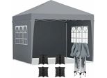 Tenda Per Feste Happyment Con Pareti Laterali - Tenda Per Feste Pieghevole - Facile Da Montare - Padiglione - Impermeabile Alle Intemperie