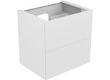 Mobiletto Keuco Edition 11 700 X 700 X 535 Mm Centro Con 2 Cassetti E Illuminazione - Vetro Bianco / Laccato Opaco - 31342300100