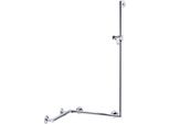 Keuco Plan / Plan Care Corrimano Doccia 597 X 1265 X 880 Mm Con Asta Doccia - Alluminio Anodizzato/Cromato Argento - 34908174611