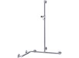 Corrimano Doccia Keuco Plan / Plan Care 1097 X 1263 X 1297 Mm Con Asta Doccia - Alluminio Anodizzato/Cromato Argento - 34915179111
