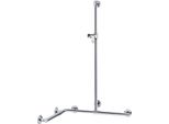 Keuco Plan / Plan Care Corrimano Doccia 797 X 1263 X 1097 Mm Con Asta Doccia - Alluminio Anodizzato/Cromato Argento - 34915176911