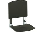 Keuco Plan Care Sedile Pieghevole Per Montaggio A Parete Schienale Estraibile Alluminio Anodizzato Argento/Bianco - 34982170051