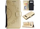 Custodia Per Samsung Galaxy S10 Custodia Per Telefono Cellulare Flip Cover Cover Protettiva Mandala Oro