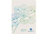 Herlitz 50033584 Herlitz Notizheft A6 32 Blatt Liniert Greenline Ginkgo