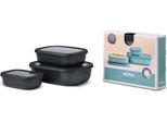 Mepal 106270041100 Mepal Frischhaltedose Cirqula 7,0 Cm Hoch Nordic Black 0,5/1,0/2,0 L, 1 Set