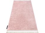 Tappeto Berber 9000 Rosa Frange Berbero Marocchino Shaggy Rosa 180X270 Cm
