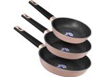 Set Di Padelle Da 18-22-26 Cm In Alluminio Fuso Di Alta Qualità, Proprietà Con 5 Strati E Rivestimento A Massimo Effetto Antiaderente Rivestimento Antiaderente Select Teflon™, Privo Di .