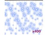 Vidaxl Tenda Luminosa Per Ghiaccioli Led 10 M 400 Led Blu 8 Funzioni