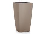 Fioriera Lechuza Cubico Colore 40 Marrone Sabbia | Fioriera Con Sistema Di Irrigazione E Inserto Per Piante | Superficie Opaca | 39,5 X 39,5 X 75,5 Cm | 13308