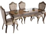 Set Di Sedie 4X Poltrone Sedia Da Pranzo In Legno Sala Da Pranzo Tessuto Sedie Barocche