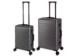 Travelhouse Oslo Set Di Valigie Da Viaggio In 2 Pezzi In 100% Alluminio In Antracite Valigia A Mano S 44L E Valigia M 70L