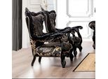 Poltrona Wing Chair Poltrona In Tessuto Sedile Design Imbottitura Barocca Tessile Mobili