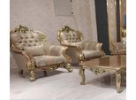 Poltrona Wing Chair Design Tappezzeria Divano Barocco Chesterfield Tessile Soggiorno Nuovo