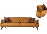 Divano A Tre Posti Divani In Pelle Divani Divano Chesterfield Western Usa Giallo