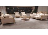 Set Di Divani In Oro 3+3+1+1 Posti Tavolino Divano Poltrona Divani 5Pcs